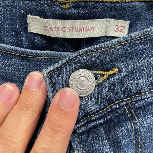 Levi’s Womens 14 Classic Straight Jeans Color Maui Waterfall Blue EUC - Picture 4 of 12